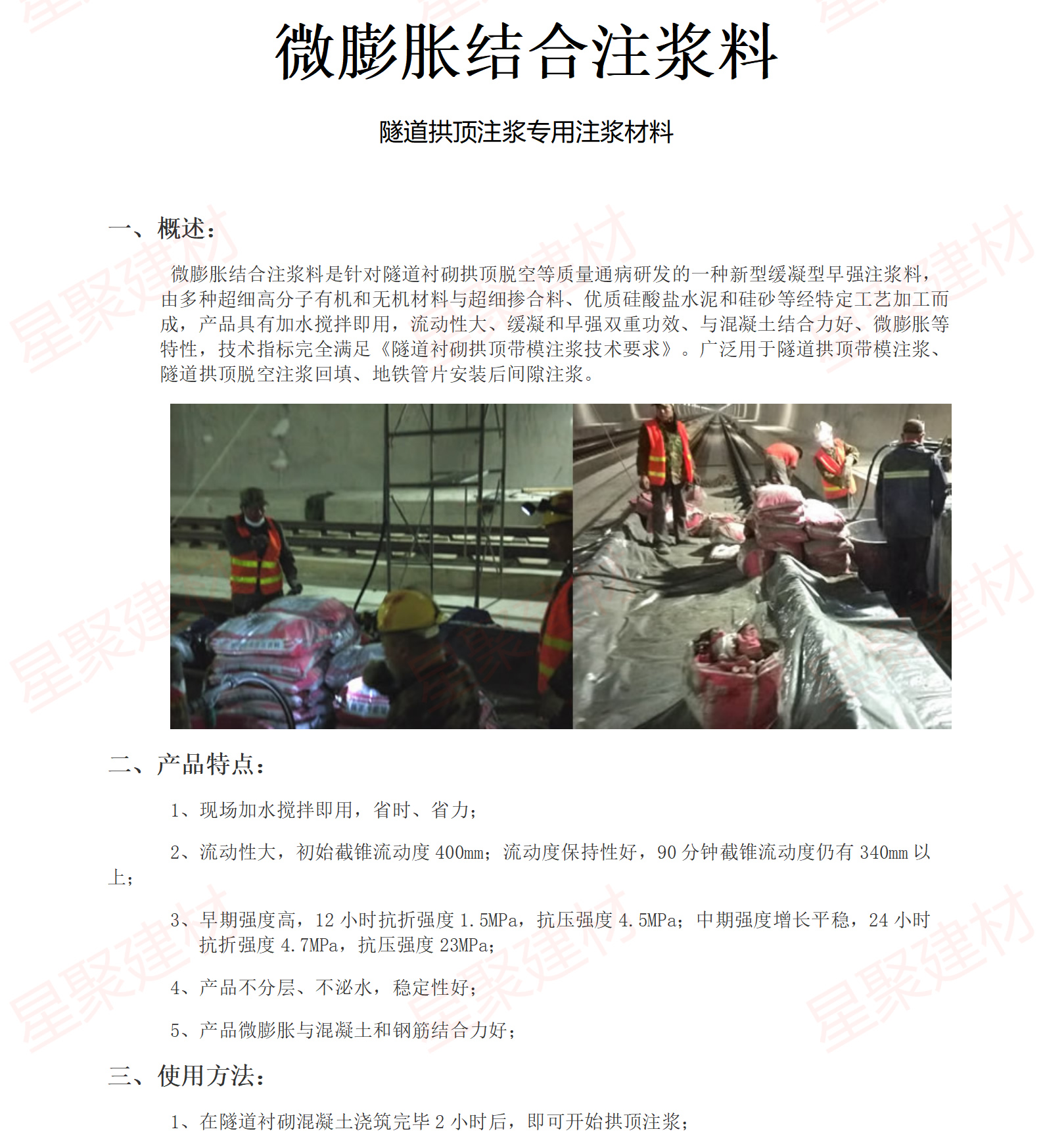微膨胀结合注浆料（隧道空洞注浆用）(图1)
